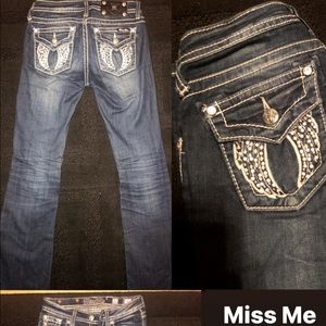 Miss Me Boot Legged Jeans, Good Condition, Size 12